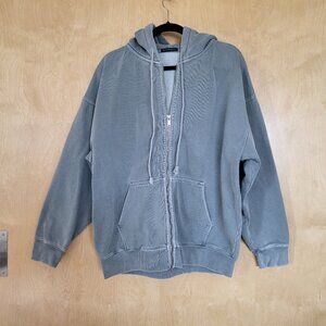 Brandy Melville Faded Sage Green Zip Up Hoodie